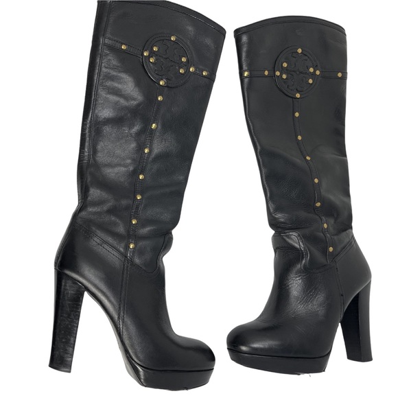 Tory Burch Shoes - Tory Burch Studded Colleen Platform Heel Boots 7.5